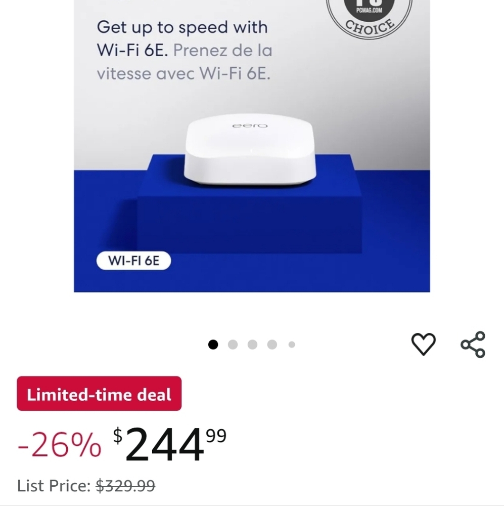 Eero White Wi-Fi 6E Router